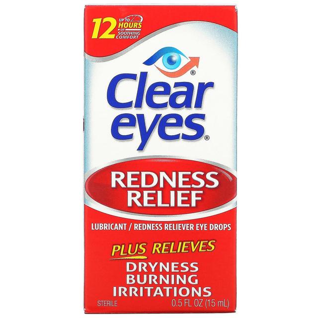 Clear Eyes Olhos Claros, Alívio da Vermelhidão, Colírios Lubrificantes/Aliviadores de Vermelhidão, 0,5 fl oz (15 ml) on Productcaster.