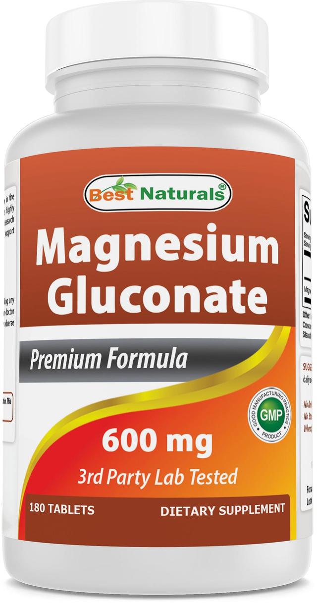 Best naturals magnesium gluconate (35 mg elemental magnesium from 600mg of magnesium gluconate) 180 tablets on Productcaster.