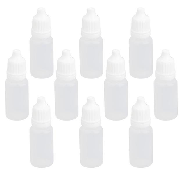 10x Empty Squeezable Dropper Bottle Screw Cap For Eye Drops Lab Liquid 10ml on Productcaster.