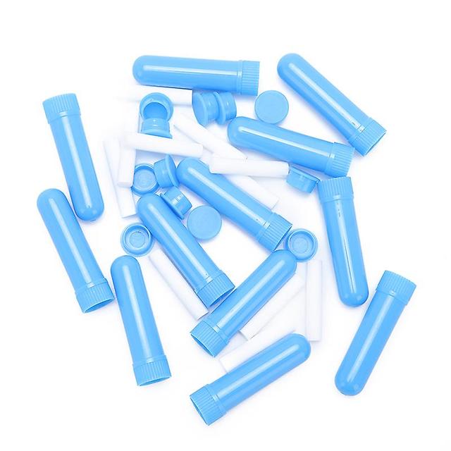 unbrand 12pcs Essential Oil Blank Nasal Inhaler Tubes Muti Color Blank Nasal Containers Blue on Productcaster.