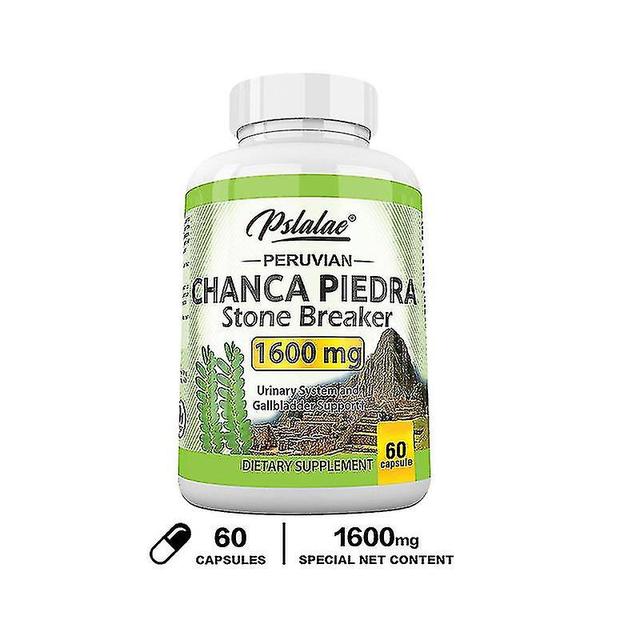 Vorallme Chanca Piedra 1600 mg - 120 tabletter njursten kross gallblåsan stöd Peru Chanca Piedra Tillverkad i USA 60 Capsules on Productcaster.