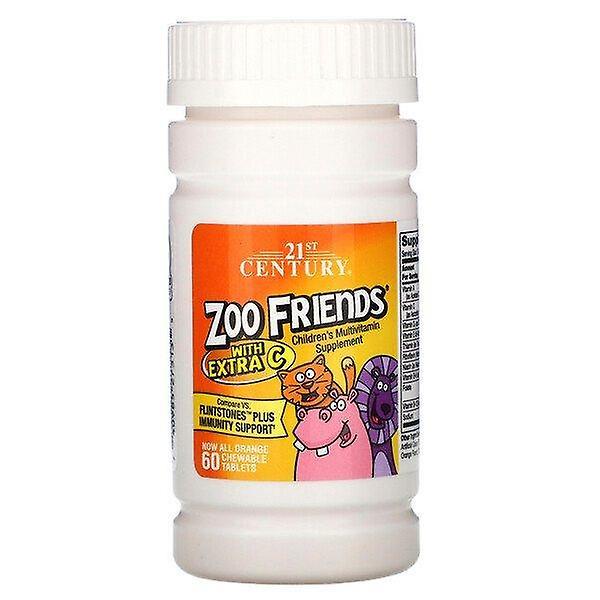 21st Century, Zoo Friends with Extra C, Orange, 60 Chewable Tablets on Productcaster.