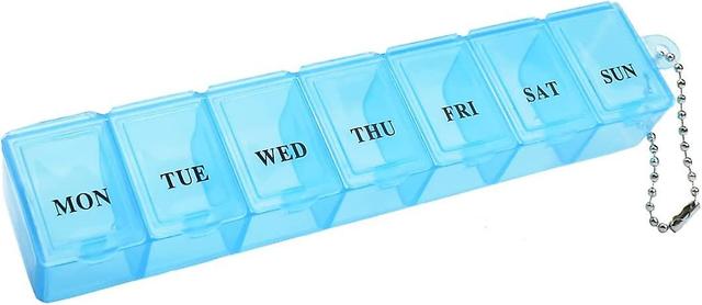 Pill Box Organiser 7 Day One Time A Day Pill Dispenser Storage Case For Medication, Supplements, Vitamins And Cod Liver Oil- on Productcaster.