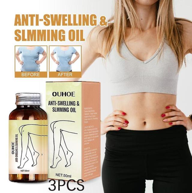 1pc Ouhoe Body Slim Oil Relieves Leg Swelling, Shapes And Tightens Body Fat, Thigh Muscle Slimming Essential Oil 3PCS on Productcaster.