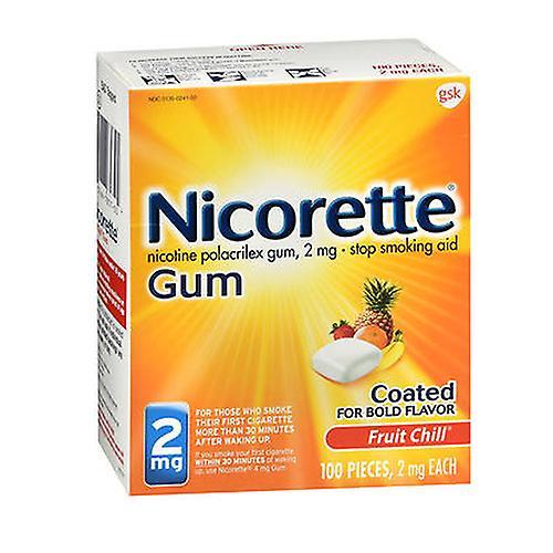 Abreva Nicorette Nicotine Polacrilex Gum,2 mg,Fruit Chill po 100 (Balenie po 1) on Productcaster.