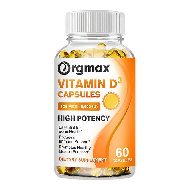 Tib Orgmax Vitamin D3 Capsule Promote Calcium Absorption Strengthen Bone Growth Promote Cell Growth Teeth Health Child Height Growth 60pcs on Productcaster.