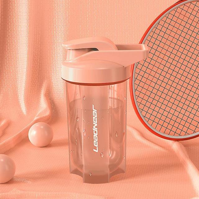 Shaker en plastique tasse Fitness Sports tasse d’eau Milk Shake Protéine Poudre Remplacement Repas Sports Agitant Tasse Cadeau Rose orange on Productcaster.