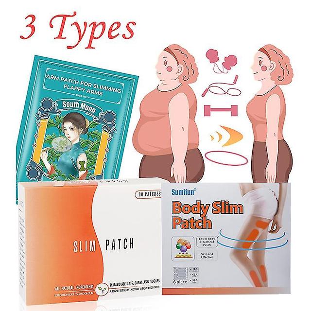 Leg/arm/belly Slimming Patch Extra Strong Fat Burning Slimming Products Paste Body Losing Weight Cellulite Fat Burner Stickers 3 Types Slim Patch on Productcaster.