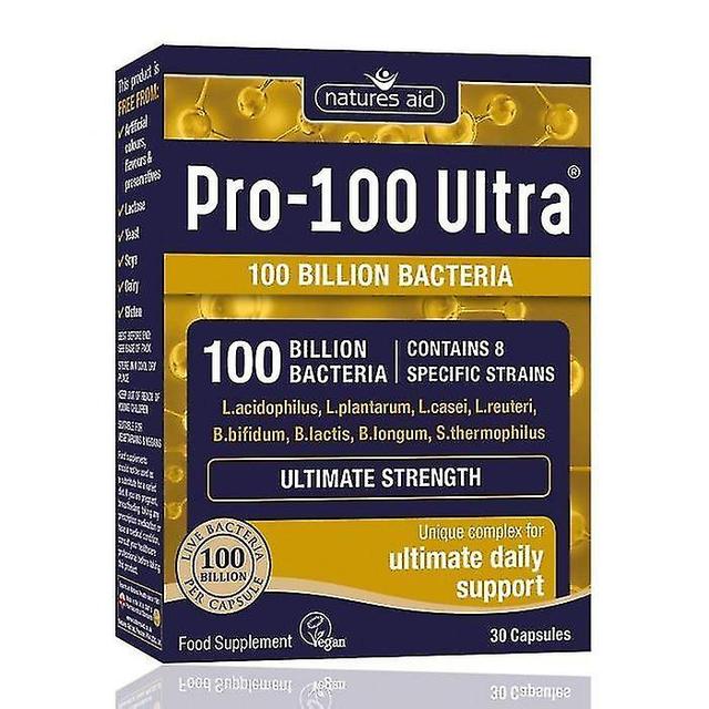 Nature's Aid Pro-100 Ultra 8 Strain Complex Vcaps 30 (144110) on Productcaster.