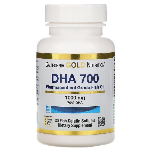 California Gold Nutrition, DHA 700 Fish Oil, Pharmaceutical Grade, 1,000 mg, 30 on Productcaster.