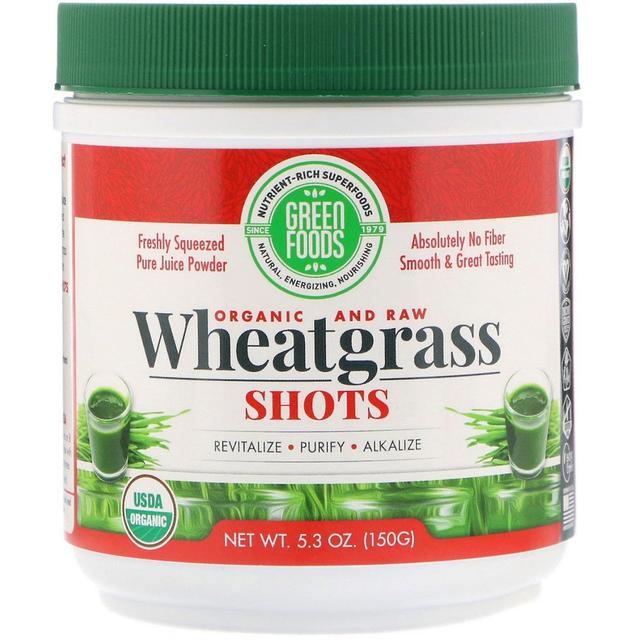 Green Foods, Organic & Raw, Wheatgrass Shots, 5.3 oz (150 g) on Productcaster.