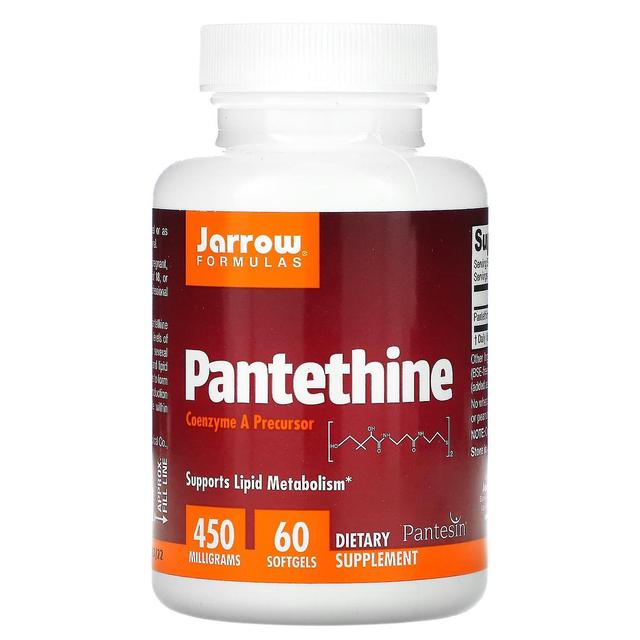 Jarrow Formulas, Pantethine, 450 mg, 60 Softgels on Productcaster.