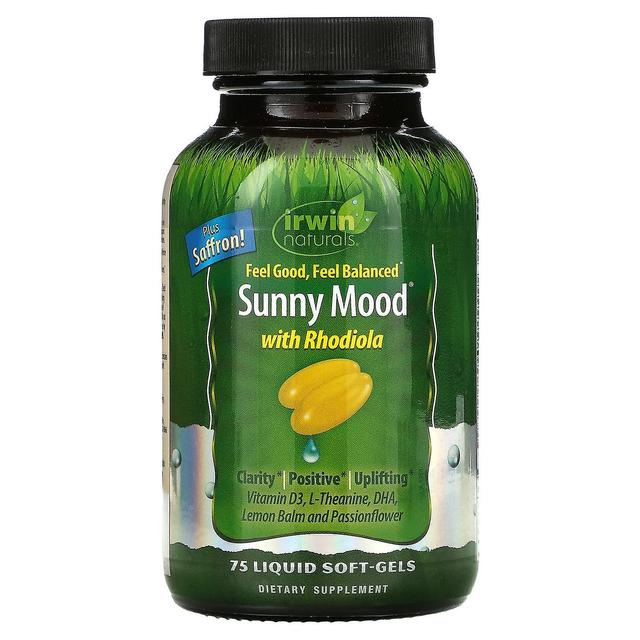 Irwin Naturals, Sunny Mood with Rhodiola, 75 Liquid Soft-Gels on Productcaster.