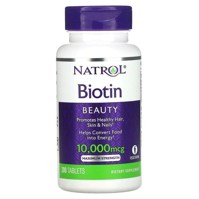 Natrol, Biotin, Maximum Strength, 10,000 mcg, 200 Tablets on Productcaster.