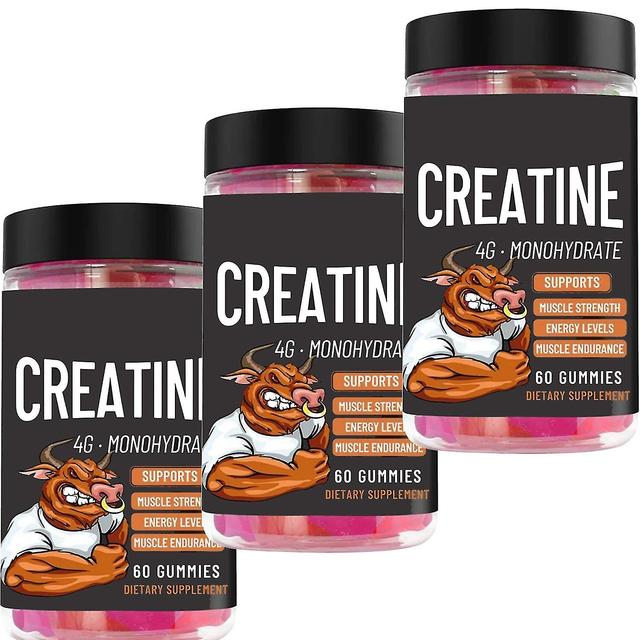 1-pack Creatine Monohydrate Gummies | Dietary Supplement For Increasing Muscle Mass, Energy, Muscle Recovery And Endurance 3PCS on Productcaster.