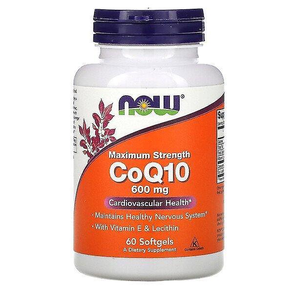 Now Foods, CoQ10 with Vitamin E & Lecithin, Maximum Strength, 600 mg, 60 Softgels on Productcaster.