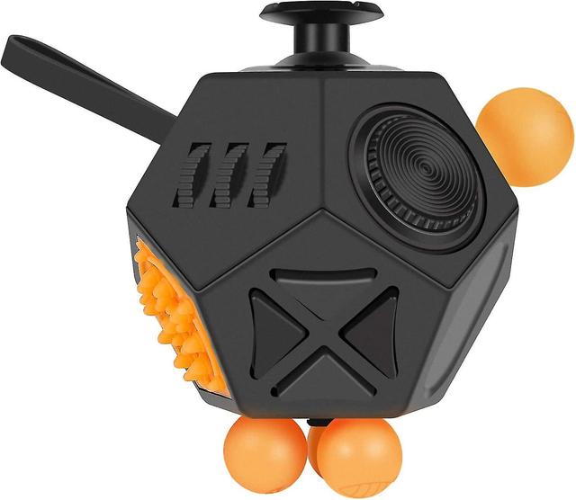 Fidget Cube, 12 lados de calidad premium Fidget Cube Anti Descompresión alivia el estrés y la ansiedad para agregar, adhd, OCd (negro) on Productcaster.