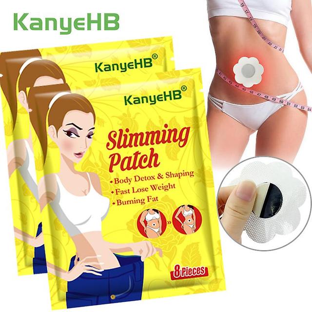 16pcs=2bags Weight Losing Navel Patches Body Belly Waist Shaping Detox Fat Burning Herbal Slim Patches Slimming Product A842 on Productcaster.