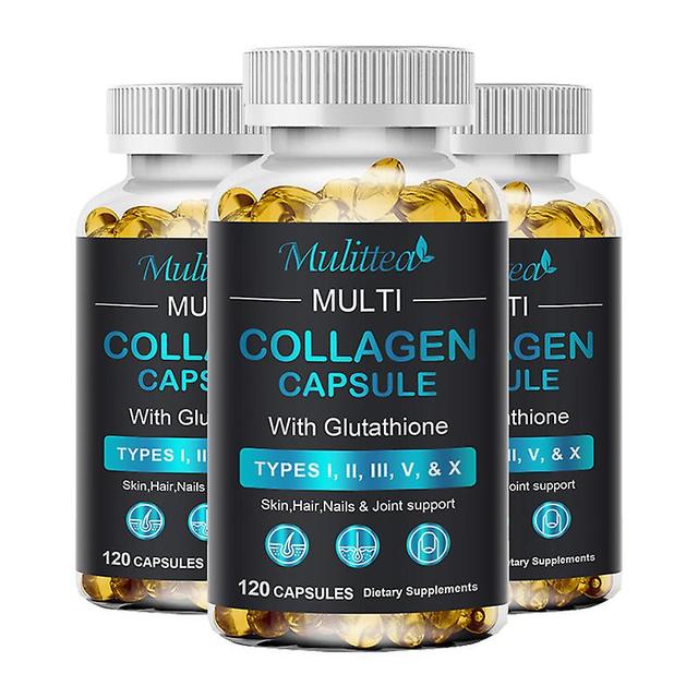 Visgaler Collagen & Glutathione Capsules With Vitamin C For Anti-oxidation Reduce Cell Damage Promote Health Of Nails&hair Skin 3 Bottle 60pcs on Productcaster.