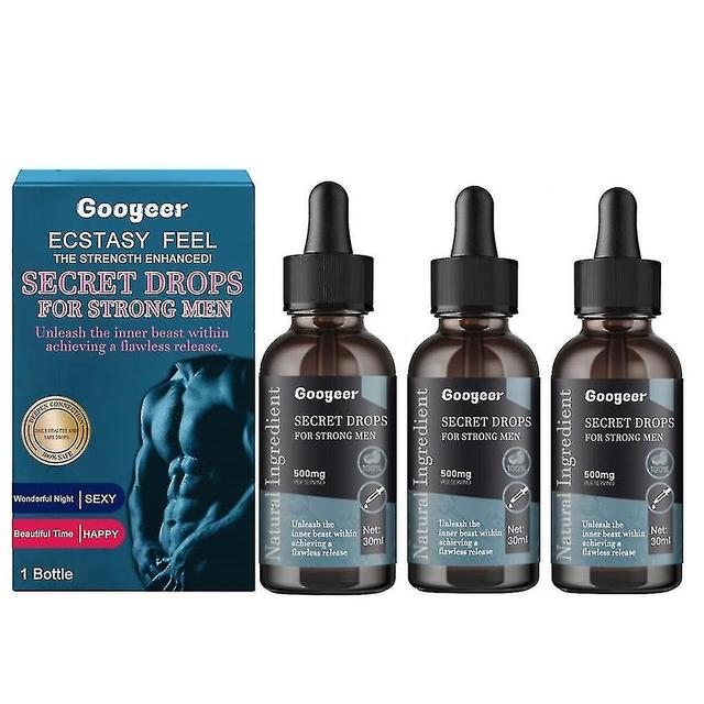 3bottle Men Energy Drops, 30ml Male Enlargement Drops Enhancement Extender Drops, Private Parts Massagedrops Larger Thicker Longer For Male Better Per on Productcaster.