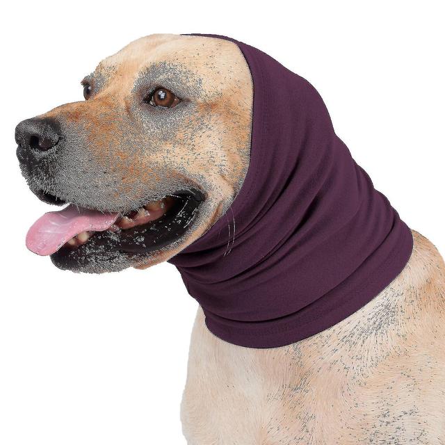 Dog Quiet Ear Covers For Ear Protection, Calming Ear Snood Muffs For Dogs/cats - Hood For Anxiety Relief/warm SHZEV Purple S on Productcaster.