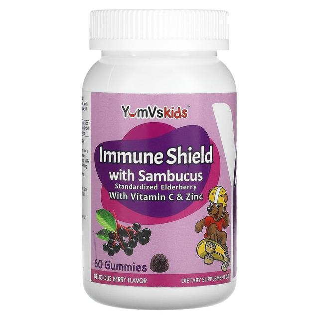 Yum-V's Yum-Vs, Immunschild mit Sambucus, Beere, 60 Fruchtgummis on Productcaster.