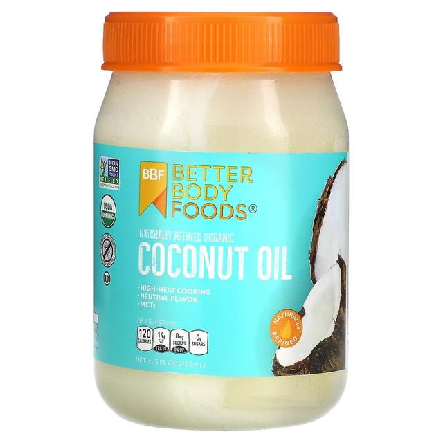 BetterBody Foods, Naturally Refined Organic Coconut Oil, 15.5 fl oz (458 ml) on Productcaster.