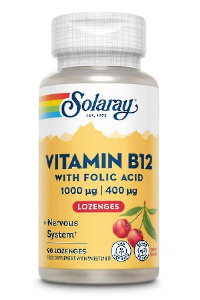 Solaray vitamin b12 with folic acid 1000ug 400ug 90's on Productcaster.