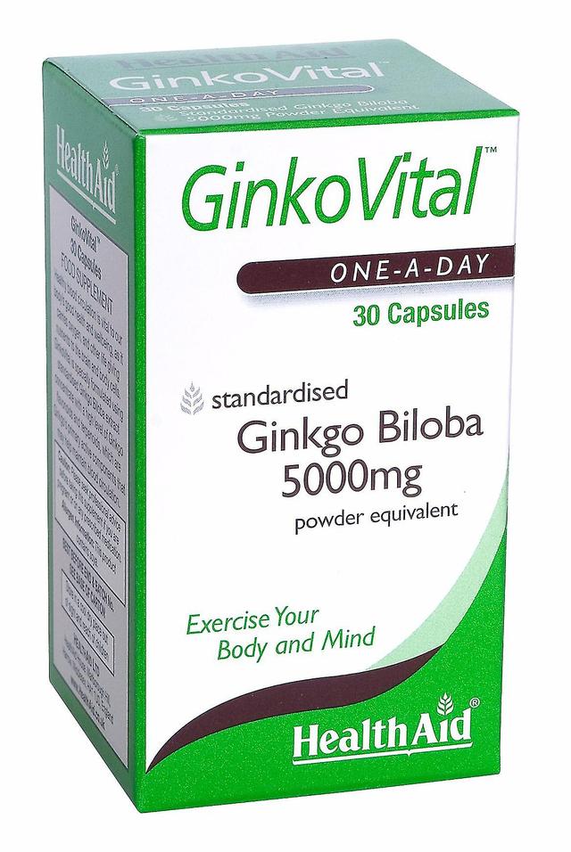 Aleko Health Aid Ginko Vital Ginkgo Biloba 5000mg, 30 Capsules Christmas Gift on Productcaster.