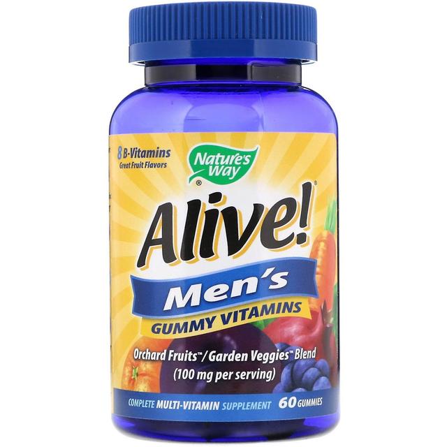 Nature's Way, Alive! Men's Gummy Vitamins, Fruit Flavors, 60 Gummies on Productcaster.