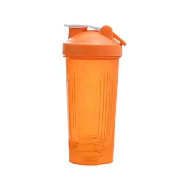 Shaker Cup Sports Portable Convenient Stirring Cup 600Ml Plastic Shakers Bottle Adults Orange on Productcaster.