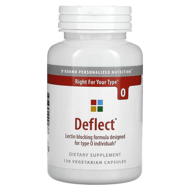 D'Adamo Personalized Nutrition, Deflect, Lectin Blocking Formula for Type O, 120 Vegetarian Capsules on Productcaster.