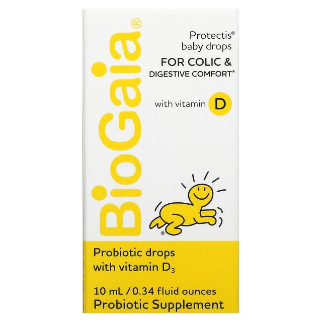 BioGaia, Protectis, Baby Drops, Voor Koliek &Digestief Comfort met Vitamine D, 0,34 fl oz (10 ml) on Productcaster.