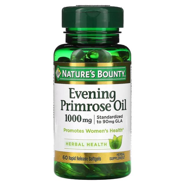 Natures Bounty Naturens Bounty, Aften Primroseolie, 1.000 mg, 60 Softgels med hurtig frigivelse on Productcaster.