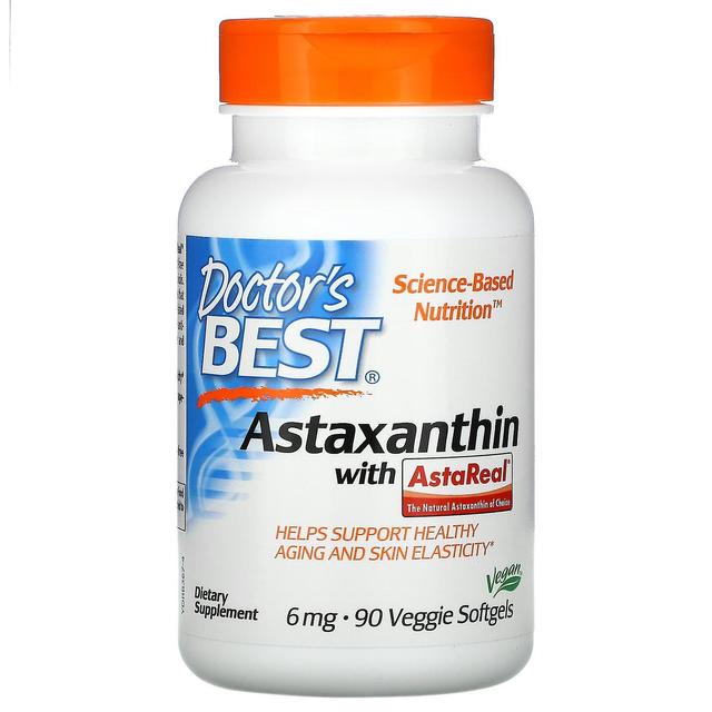 Doctor's Best, Astaxanthin with AstaReal, 6 mg, 90 Veggie Softgels on Productcaster.