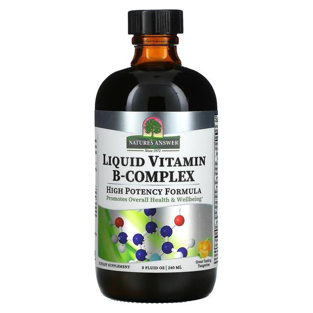 Nature's Answer Resposta da Natureza, Complexo Líquido de Vitamina B, Tangerina de Grande Sabor, 8 fl oz (240 ml) on Productcaster.