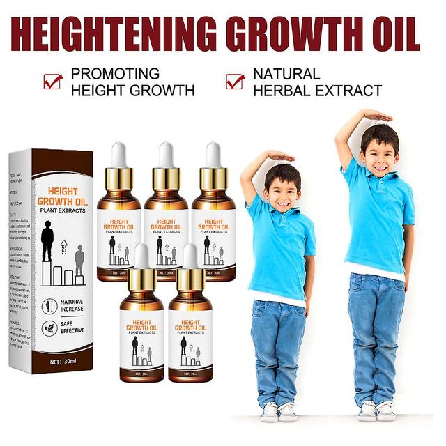 Sencu 5pcs Body Height Enhancer Foot Oil 30ml Promote Blood Circulations Height Growth Foot Nourishing Liquid For Kids Adult on Productcaster.