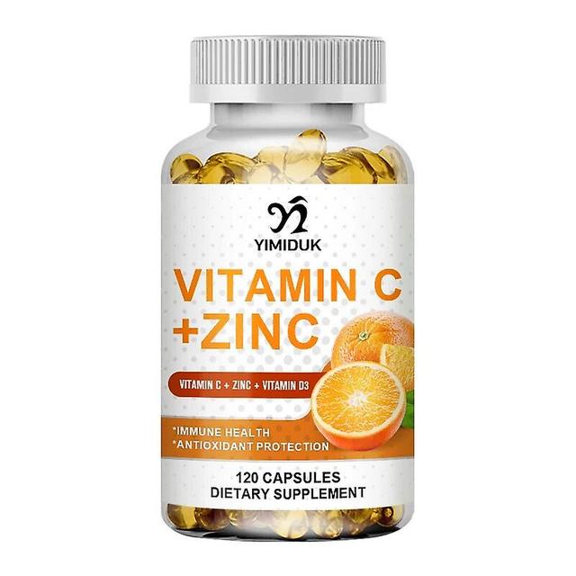 Visgaler Vitamin C Zinc D3 Capsules Powerful Antioxidant Anti-wrinkle Whitening Skin Energy Generation Immune Health 3 Bottles 120 pcs on Productcaster.