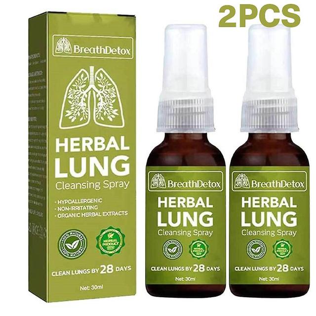 1/2pcs Herbal Lung Detox Cleanse Spray Powerful Lung Support Herbal Care Essence For Smokers on Productcaster.