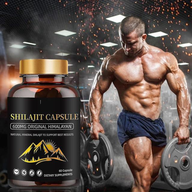 Shilajit-Kapseln für Männer Nahrungsergänzungsmittel 2.000 mg, Shilajit, Fulvinsäure-Ergänzung, reich an Spurenelementen, 60 Count_Feb 60PCS-3 on Productcaster.