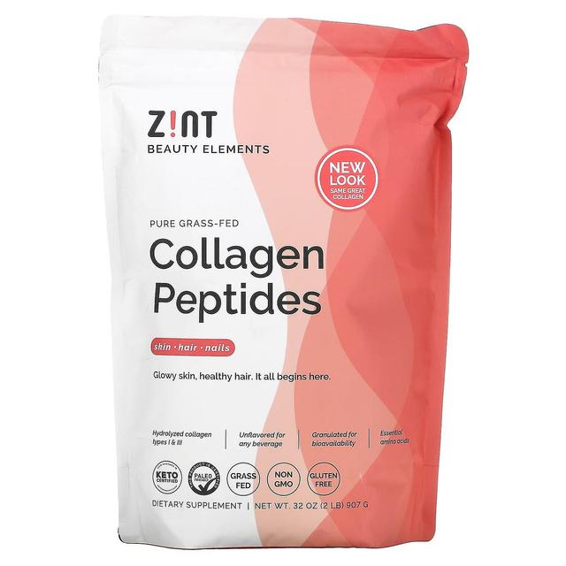 ZINT, Pure Grass-Fed Collagen Peptides, Unflavored, 32 oz (907 g) on Productcaster.