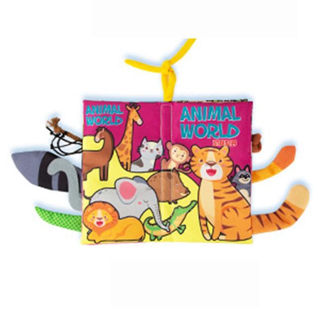 Safe Soft Cloth Books Rustling Books Toy Washable Toy Books For Infant Toddlers Animal World on Productcaster.