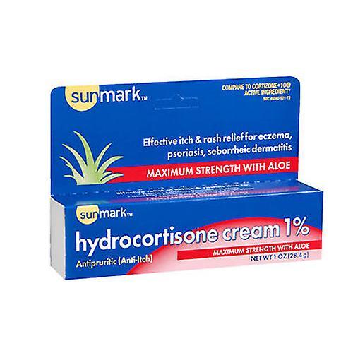 Sunmark Hydrocortisone Cream 1% Fuerza máxima con aloe, 1 oz (Pack de 1) on Productcaster.