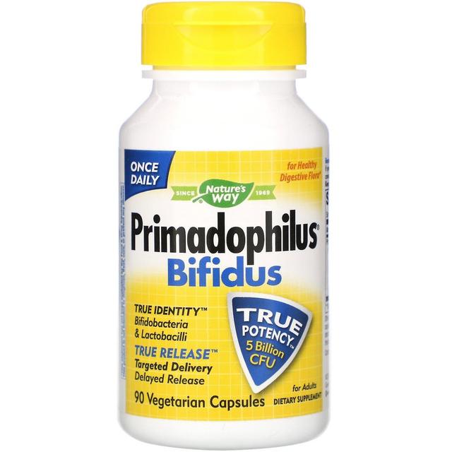 Nature's Way, Primadophilus Bifidus, For Adults, 5 Billion CFU, 90 Vegetable Cap on Productcaster.