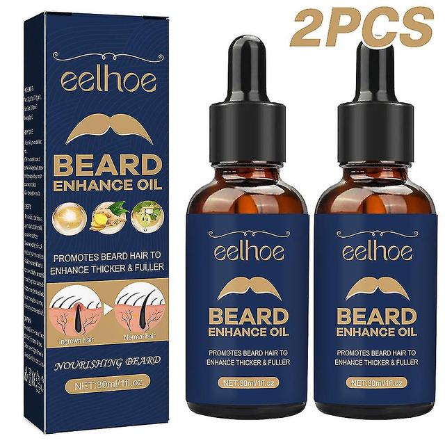 1/2pcs Beard Enhance Oil, Men Moustache Beard Moisturize Fast Growth Enhance Facial Nutrition Liquid 30ml on Productcaster.