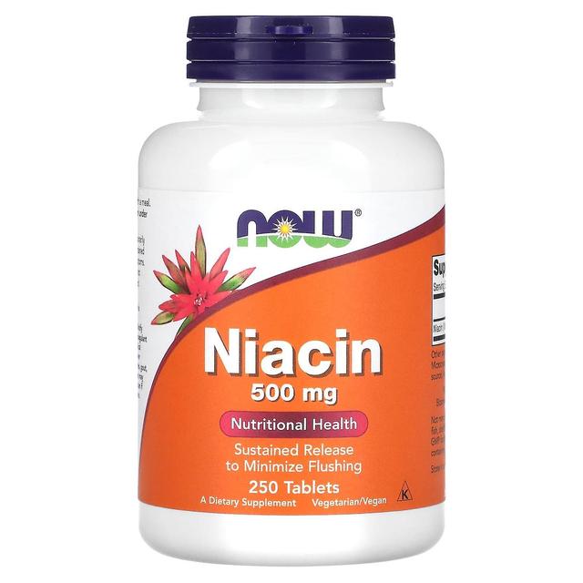 NOW Foods NOW Alimenti, Niacina, 500 mg, 250 Compresse on Productcaster.