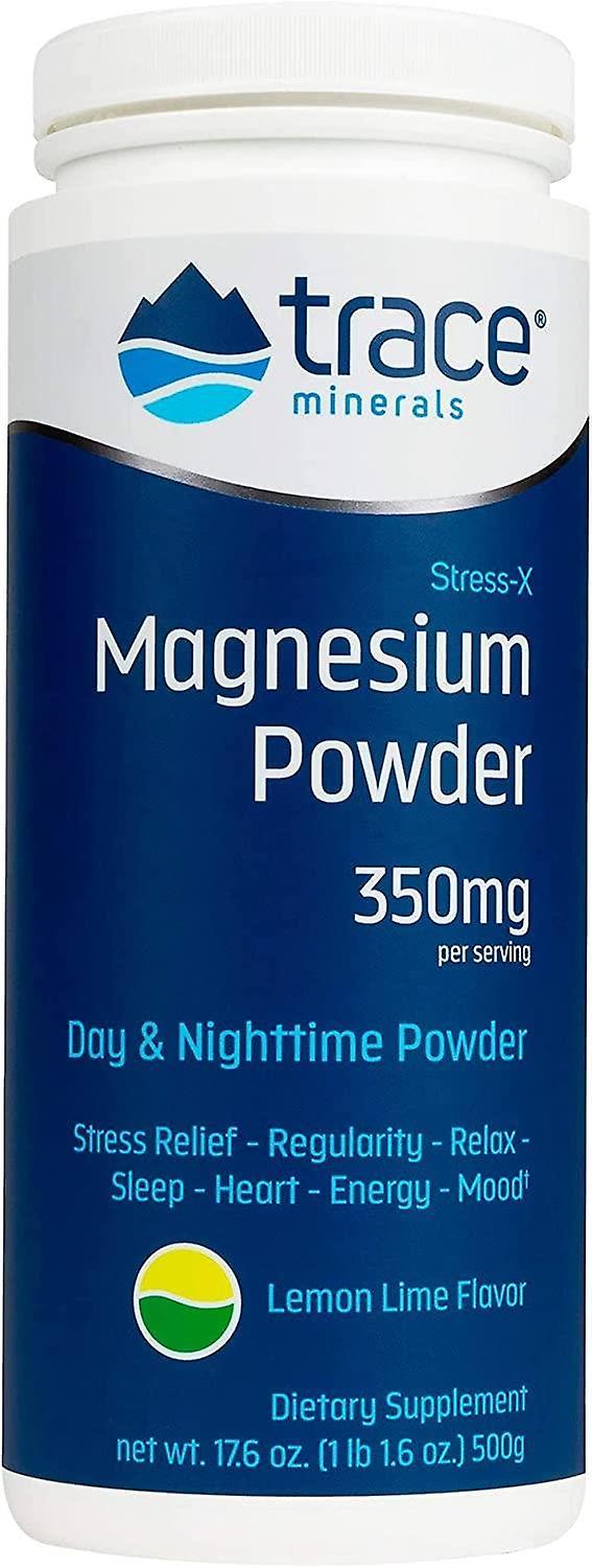 Trace Minerals Stress-X Magnesium Powder 350mg Lemon-Lime Flavour 500g on Productcaster.