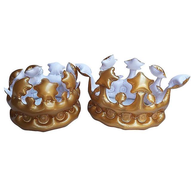 Dewenwils Dww-2 Pices De Couronne De Reine Adulte Gonflable Dore (23 Cm De Diamtre), Jouets Dcoratifs Amusants Pour Filles Fantaisie on Productcaster.