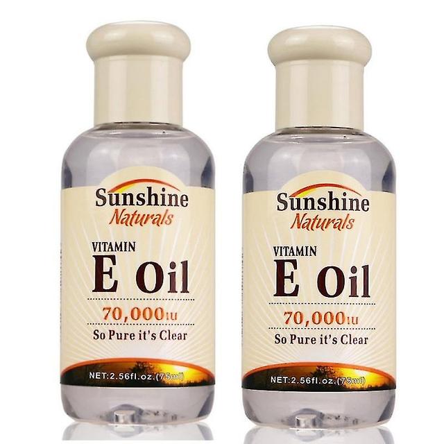 2x Sunshine Naturals Vitamin E Oil 70000iu liquido 2,5 once anti invecchiamento cura della pelle on Productcaster.