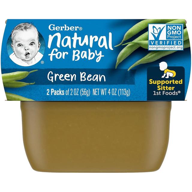 Gerber, Natural for Baby, 1st Foods, Green Bean, 2 Pack, 2 oz (56 g) Each on Productcaster.